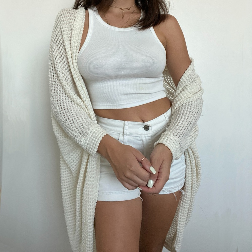 Knitted cardigan kimono